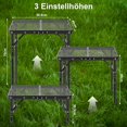 thumbnail image 2 of Folding Grill Table 3 Height Adjustable Portable Metal Aluminum Picnic Table with Mesh Desktop and Portable Handle Lightweight Camping Table for Picni, 2 of 8