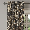 thumbnail image 3 of Ambesonne Nature Grommet Curtain, Jungle Leaves Dotted Back, 50"x96", Charcoal Grey and Ecru, 3 of 5
