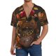thumbnail image 1 of Balery Hip-Hop Guinea Pig. Camisa Casual de Manga Corta con Botones para Hombre, Texturizada, Estilo Cubano, para Playa, Verano-XX-Large, 1 of 5