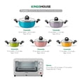 thumbnail image 4 of Combo de Batería de Cocina Antiadherente Negra 10 Piezas con Tapas + Horno Eléctrico Tostador 11L multicolor, 4 of 7