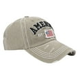 thumbnail image 4 of FADAACAI Baseball Cap Caps With American Men's Women's Sports Worn Holes Flag Sun Hats And And Caps Men's Hats & Caps Baseball Hat Brown One Size Clearance！, 4 of 5