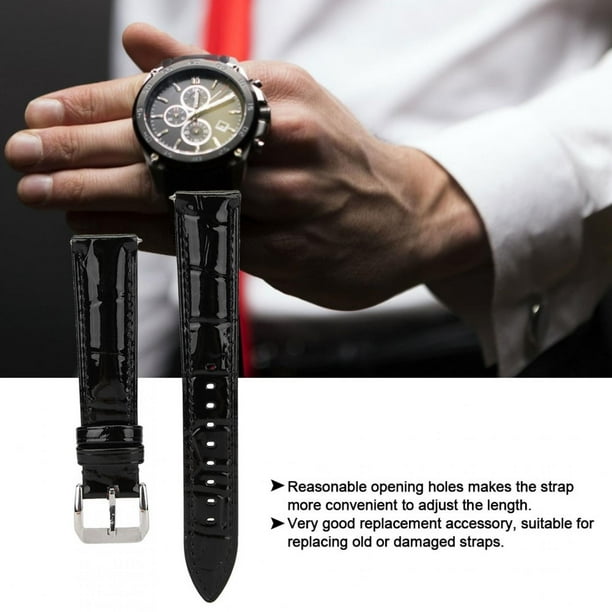Correa De Reloj Universal, Correa De Cuero PU Ajustable De Repuesto De 18 Mm, Material Suave Para El Calor Con Bordes Pulidos Lisos, Para Hombres Y Mujeres