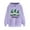 Purple, variant on VBTAPA Women's St. Patrick's Day Hoodies Clover Shamrock Print Casual Sweatshirt Drawstring Long Sleeve Hooded Pullover Tops with Pocket Army Green L