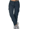 thumbnail image 1 of Pantalones de chándal para mujer con bolsillos Pantalones deportivos de entrenamiento Pantalones casuales, 1 of 3