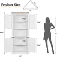 thumbnail image 4 of Gabinete de Esquina Alto – Estilo Granja – Puerta de Vidrio y Estantes Ajustables – Ahorra Espacio – Sala, Cocina y Baño, 4 of 8