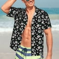 thumbnail image 5 of Picia Daisies Flowers Gentle Cotton Regular Fit Short Sleeve Casual Hawaiian Shirt for Men-Large, 5 of 9