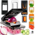 thumbnail image 2 of Nutrislicer XL Madoline Slicer Vegetable Chopper Cheese Grater Kitchen Food Dicer Veggie Potato Cutter 4 Blades Black, 2 of 7