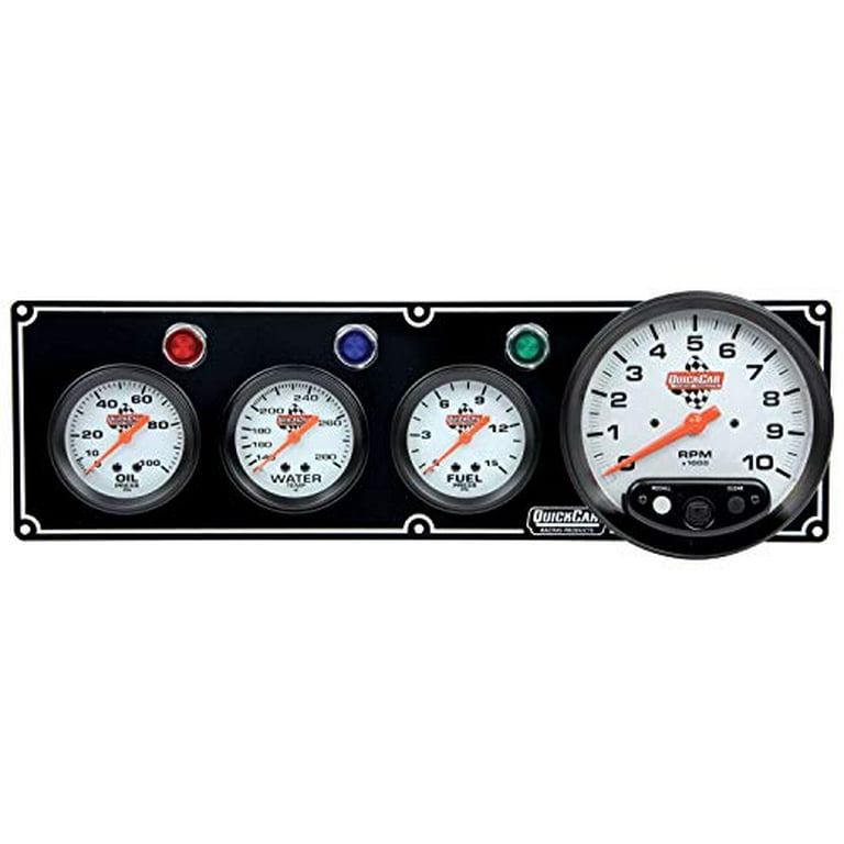 QuickCar 2 Gauge Panel OP/WT Black QuickCar 2 Gauge Panel OP/WT Black