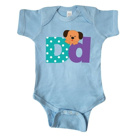

Inktastic Alphabet Letter D Cute Dog Gift Baby Boy or Baby Girl Bodysuit