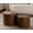 Walnut, variant on MDQMD Wood Drum Coffee Table Set of 2 - Waterproof MDF Nesting Tables for Small Spaces, Modern Round Side/End Tables with Woodgrain Finish, No Assembly Living Room & Bedroom Furniture