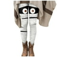 thumbnail image 4 of YDFCWXW Halloween Leggings for Women Tummy Control Funny Printed Stretchy Leggings Yoga Pants Tights (White, S), 4 of 6