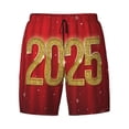 thumbnail image 4 of Lsque Mens Swim Trunks Happy New Year 2025 F Pattern - Bathing Suit Compression Liner - Beach Swim Shorts Swimwear - (S-3XL) - Stretch Quick Dry -Medium, 4 of 9