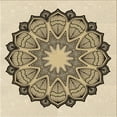 thumbnail image 1 of Ahgly Company Machine Washable Indoor Square Transitional Khaki Gold Area Rugs, 4' Square, 1 of 7