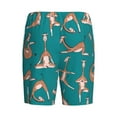 thumbnail image 4 of Picia Giraffes Doing Various Yoga Pajama Shorts for Men, Men's Pajama Bottoms, Sleepwear,Short Pajama Pants-Small, 4 of 9