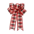 thumbnail image 2 of Xiuwei Christmas Wreath Bows, Christmas Decorations Red Black Plaid Bows for Wreath Beige Rustic Farmhouse Bows for Front Door Winter Christmas Tree Bows for New Year Indoor Outdoor Xmas Decorations, 2 of 8