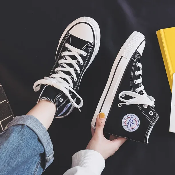 Zapatos de lona de alta calidad para mujer, nueva versión coreana para estudiantes, estilo de pareja, zapatos de moda para hombres, zapatos de tablero ins cómodos