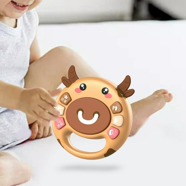 Juguete electrónico Musical para bebés con luces y Sonidos Tambor CUTICAT Marrón Musical de tambores para niños