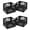 Black, variant on Juggernaut Storage 24 Quart 3 Pack Heavy Duty Plastic Milk Crates Black