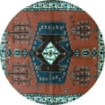 thumbnail image 1 of Ahgly Company Indoor Round Persian Light Blue Traditional Area Rugs, 7' Round, 1 of 4