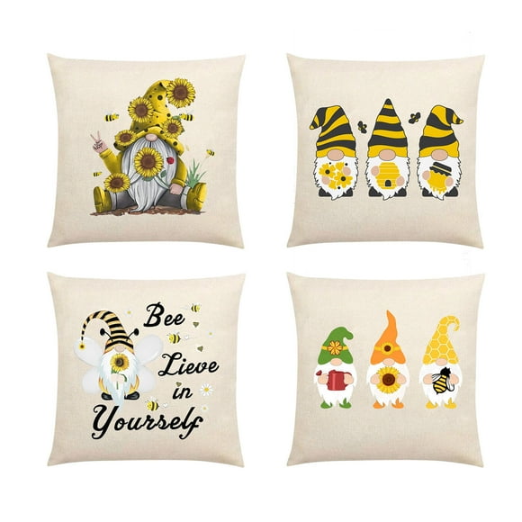 XZNGL Honeybees Decorative Square Cushion Cover Pillow Cases for Sofa Couch Bedroom