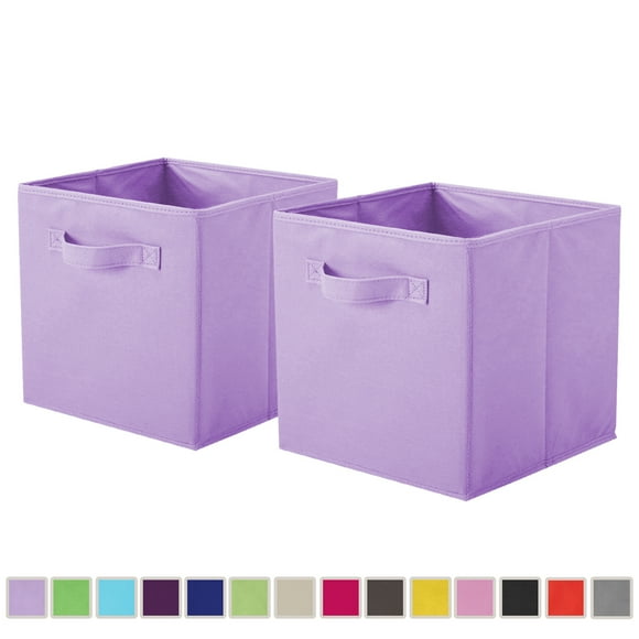 YOYTOO 2 Pack Collapsible Cube Fabric Storage Bins, 11 Inch Collapsible Storage Bins