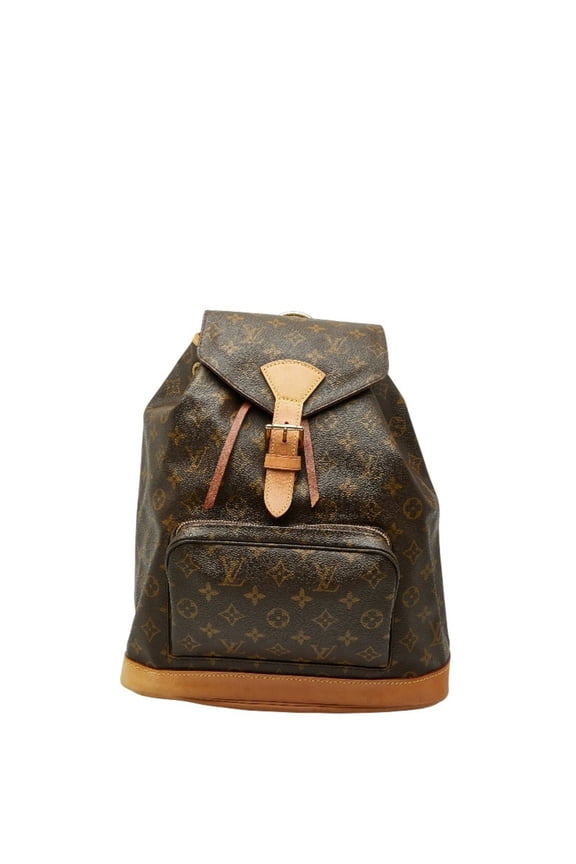 Pre-Owned Louis Vuitton Monogram Montsouris GM Backpack M51135 Brown Leather Women's LOUIS...