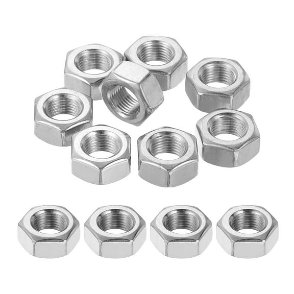 Uxcell M8x0.75mm Hex Nuts, 12Pcs 304 Stainless Steel Metric Fine Thread Hexagon Lock Nuts Fasteners 13mm/0.51" Width, 6.5mm/0.26" Height for Machinery Automotive Industrial Use