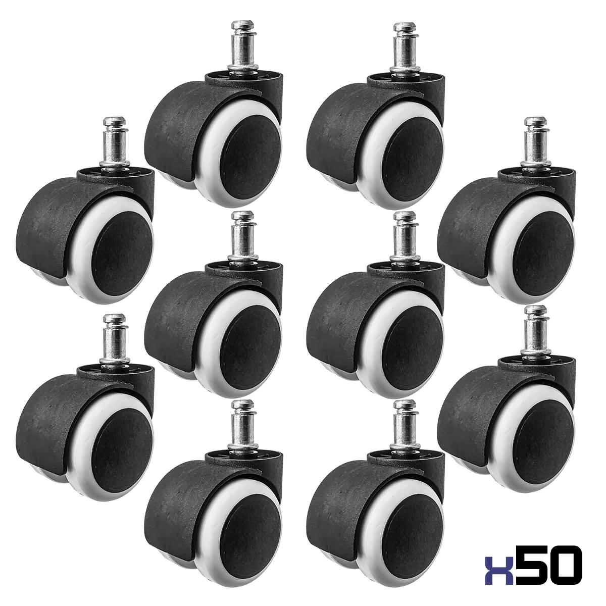 Casters & Wheels Material Handling 4x Roller Office Desk Chair Twin