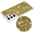 thumbnail image 4 of Allytechgroup Glitter Bling Phone Case for Samsung Galaxy S23 Ultra, Slim Fit Shockproof Anti-Scratch Perfect Phone Case for Girls and Women, Gold, 4 of 5