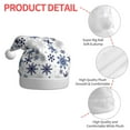 thumbnail image 4 of Rateoe blue Snowflake Prints Pattern Santa Hat Christmas Hats for Adults, Holiday Unisex Velvet Comfort Xmas Hat for Women Men, 4 of 6