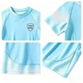 Girls Summer Sport Breathable Mesh Short Sleeve Top And Shorts Sun ...