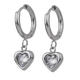 thumbnail image 1 of Aretes para Mujer de Corazón tipo Arracadas LuckyLy Dalia Plateado UNITALLA, 1 of 6