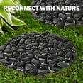 thumbnail image 4 of River Rock Stepping Stones Outdoor for Garden Walkway, 12 inch Diameter 3 Pcs Round Shape Paver Step Stones Polished Pebble River Stone Mat for Yard Lawn Patio Pathway Walk Way - Black, 4 of 12