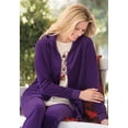 thumbnail image 4 of Woman Within Plus Size Petite 2-Piece Velour Hoodie Set, 4 of 4