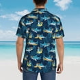 thumbnail image 5 of Haiem Cartoon Surfer Sharks Printed Hawaiian Shirt for Men - Men’s Casual Beach Summer Shirts - Stretch Fabric with Modern Fit-3X-Large, 5 of 7