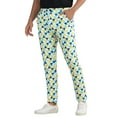 thumbnail image 5 of INSPIRE CHIC Contrast Color Pants for Men's Color Block Triangle Plaid Printed Dress Pants, 5 of 6