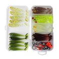 thumbnail image 2 of Pesca 40 Uds. Kit de señuelos de pesca suaves cebo de anzuelo con cabeza de plantilla con caja de aparejos (estilo C), 2 of 4