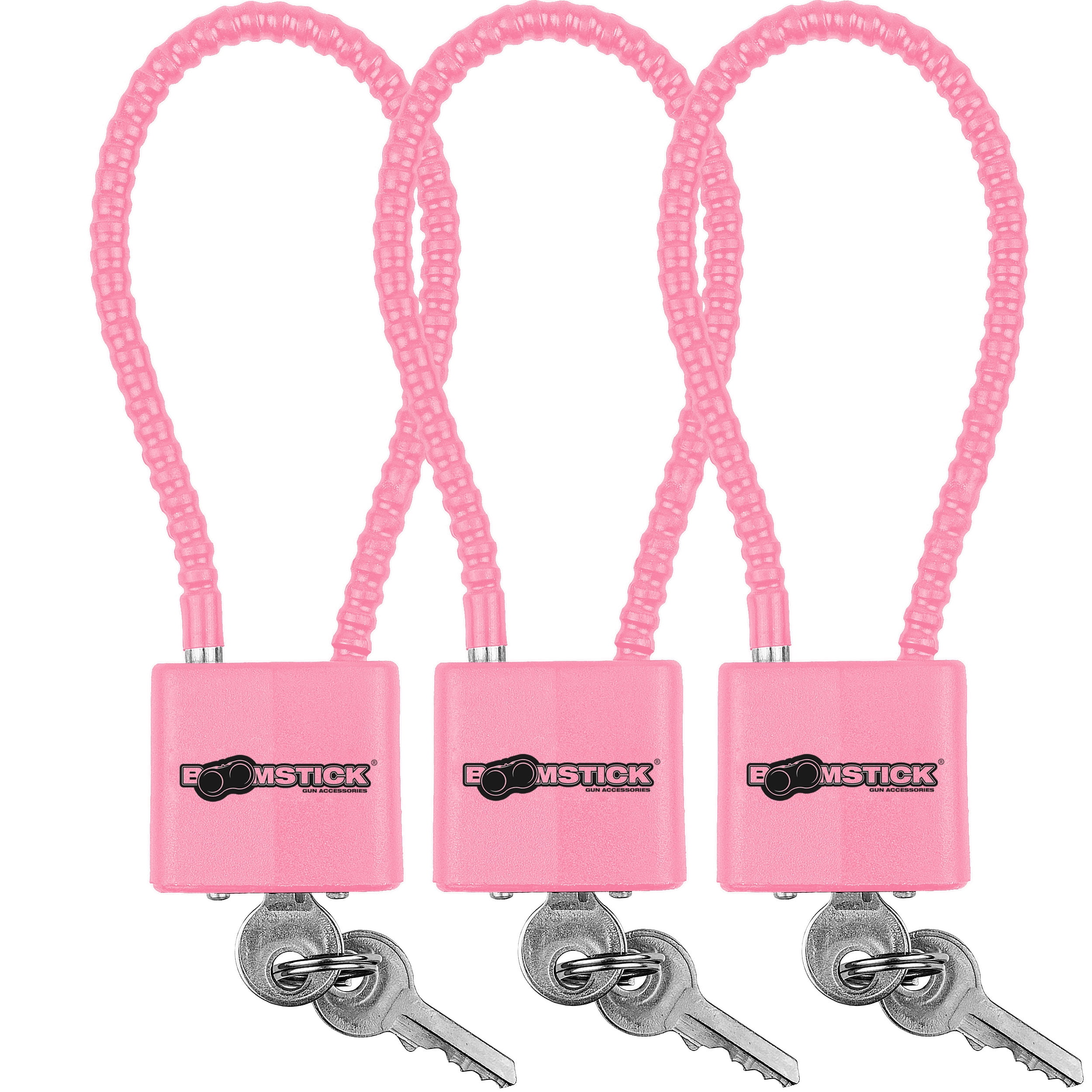 Boomstick Gun Pink Steel Cable Gun Lock 8.5" Cable Length