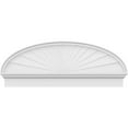 thumbnail image 3 of Ekena Millwork 50"W x 19-3/8"H x 2-3/4"P Elliptical Sunburst Architectural Grade PVC Combination Pediment, 3 of 7
