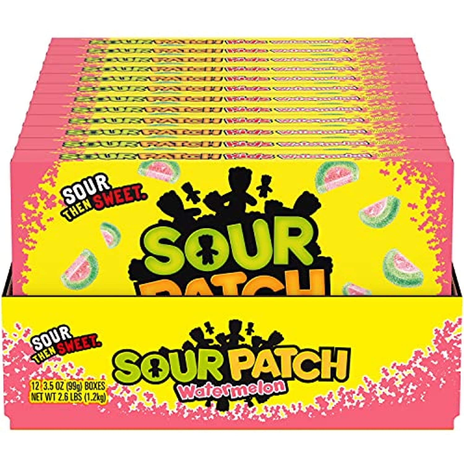 Sour Patch Kids Watermelon Soft & Chewy Candy, 12 - 3.5 Oz Boxes