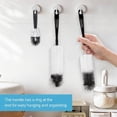 thumbnail image 3 of Behome Bottle Brushes, 5Pcs Bottle Cleaning Brush Set, Reusable Pipe Cleaner Brushes, Small Brushes for Cleaning Narrow Neck Water Bottles Jars Teapot (White&Black), 3 of 6