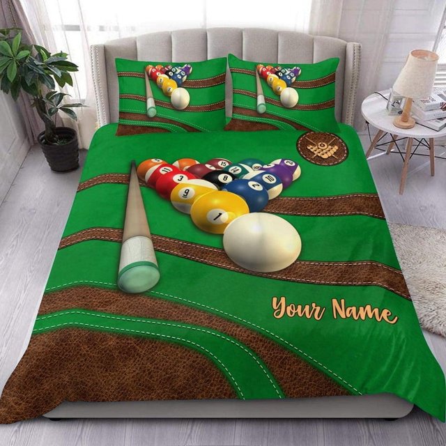 Juego de cama de billar personalizado, regalo personalizado para billar snooker