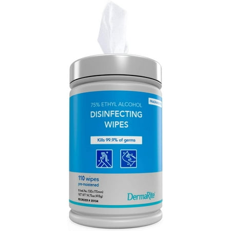 Dermarite Alcohol Disinfecting RTU Disinfectant/Cleanser (EPA Registered) Wipes 110 ct. (Each)