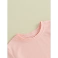 thumbnail image 4 of Bagilaanoe 2pcs Toddler Baby Girl Shorts Set Short Sleeve T Shirt Tops + Shorts 2T 3T 4T 5T 6T Kids Casual Summer Clothes, 4 of 8