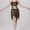 Black, variant on Women Mesh Sequin Belly Dance Skirt Performance Costume Ballroom Dancewear