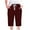 Wine, variant on HAiming Women Summer Casual Shorts Drawstring Elastic Waist Loose Comfy Pants Trendy Gradient Knee Length Trousers