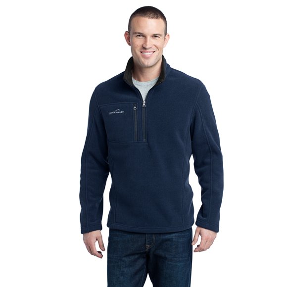 Eddie Bauer Jersey de forro polar con cremallera de 1/4 (EB202) River Blue, L Eddie Bauer 690374