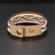 thumbnail image 2 of Pulsera tejida a mano para mujer, elegante accesorio de joyería, brazalete con hebilla en capas de color blanco, 2 of 3