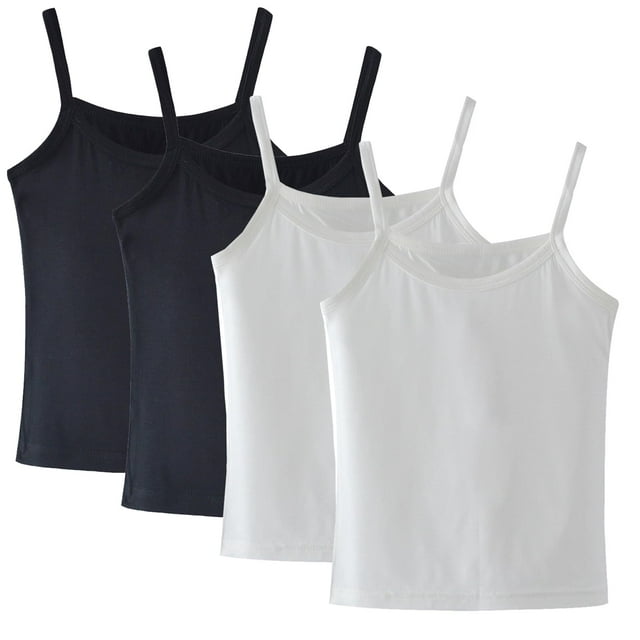 Camisetas sin mangas Anktry Soft, 4 unidades, para niñas de 2 a 8 años