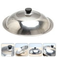 thumbnail image 3 of Tineasur Silver Round Stainless Steel Glass Visible Cooking Pot Lid for Home Users 11×11×2.6in, 3 of 6